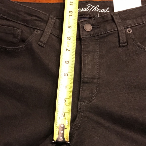 Universal Thread Mid Rise Skinny Distressed Jeans Raw Hem - Picture 14 of 15